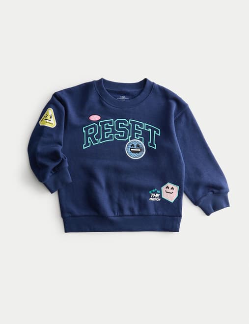 Cotton Rich Graphic Sweatshirt (2-8 Yrs)