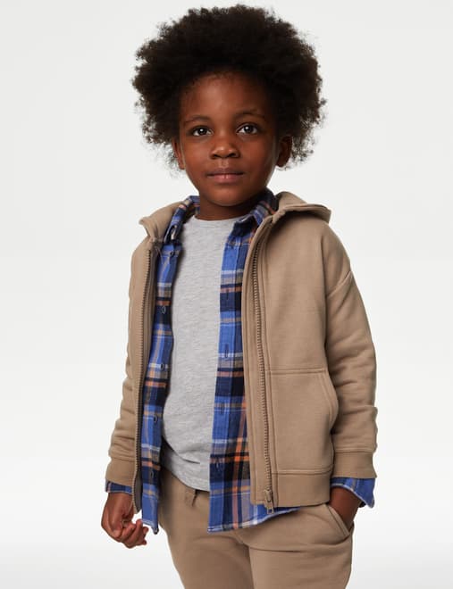Cotton Rich Zip Hoodie (2-8 Yrs)