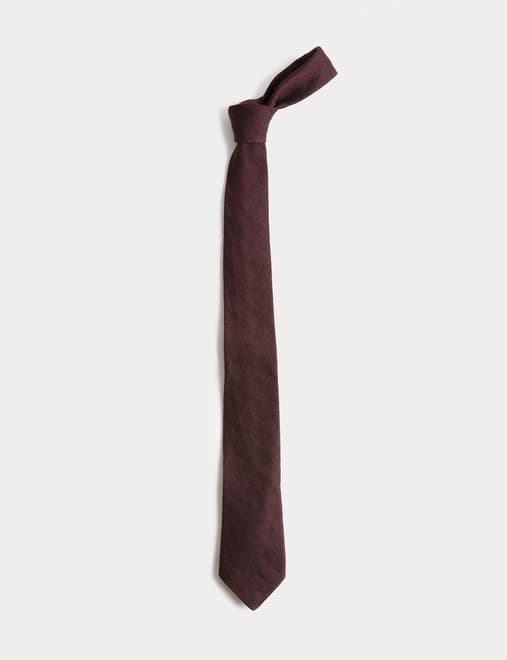 Herringbone Silk Blend Tie