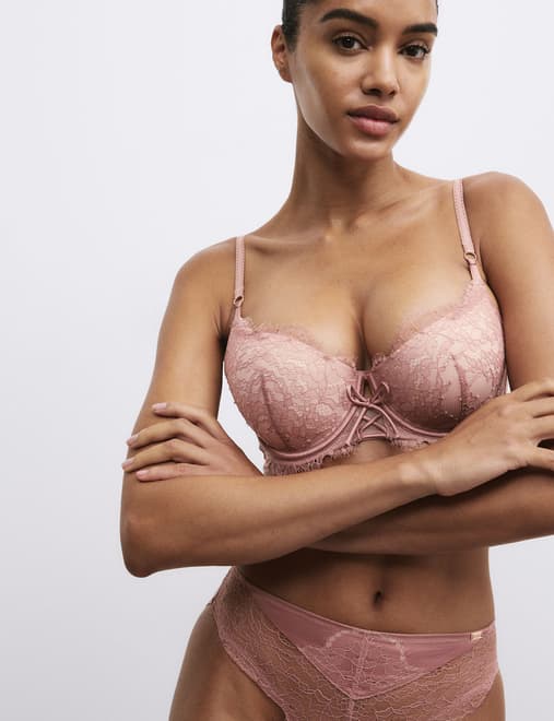 Forget Me Not Lace Wired Balcony Bra A-E