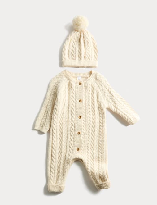 2pc Cable Knitted Outfit (0-12 Mths)