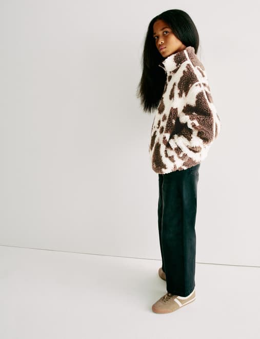 Borg Pony Print Jacket (2-16 Yrs)