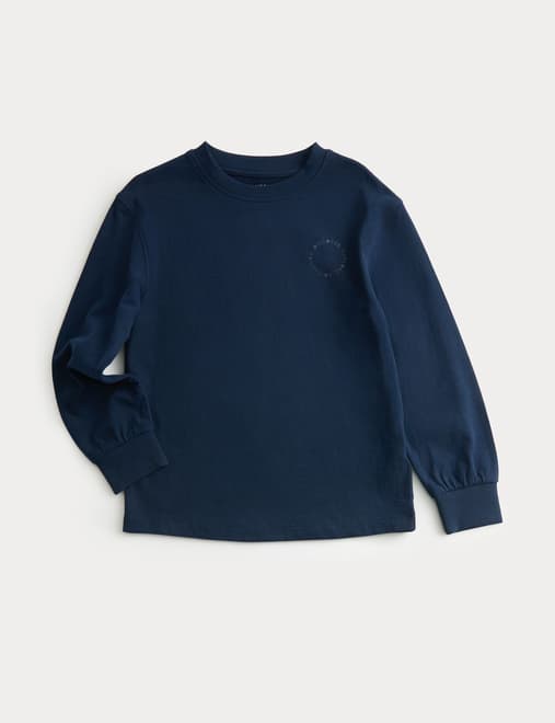 Pure Cotton Long Sleeve T-shirt (2-8 Yrs)