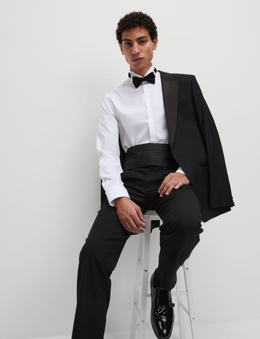 Slim Fit Cotton Blend Dress Shirt