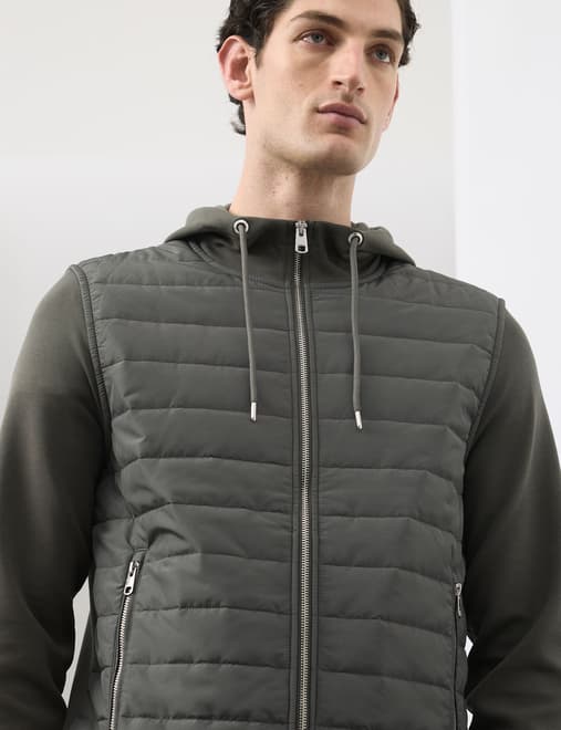 Cotton Rich Zip Up Hooded Jacket with Stormwear™