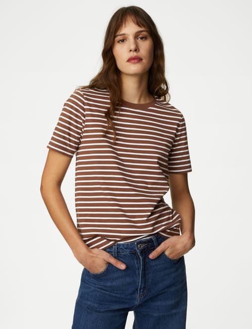 Pure Cotton Striped Everyday Fit T-Shirt