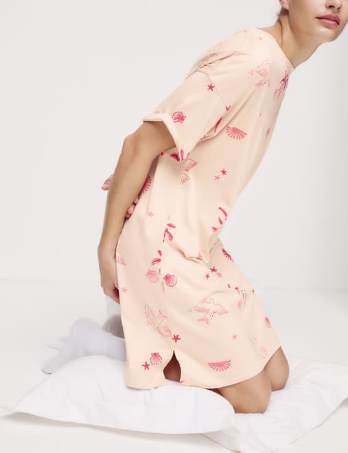 Cotton Modal Printed Nightdress