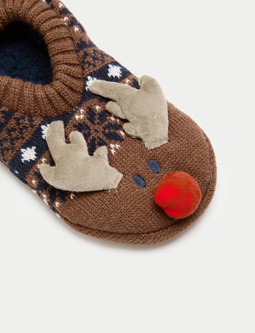 Reindeer Slipper Socks