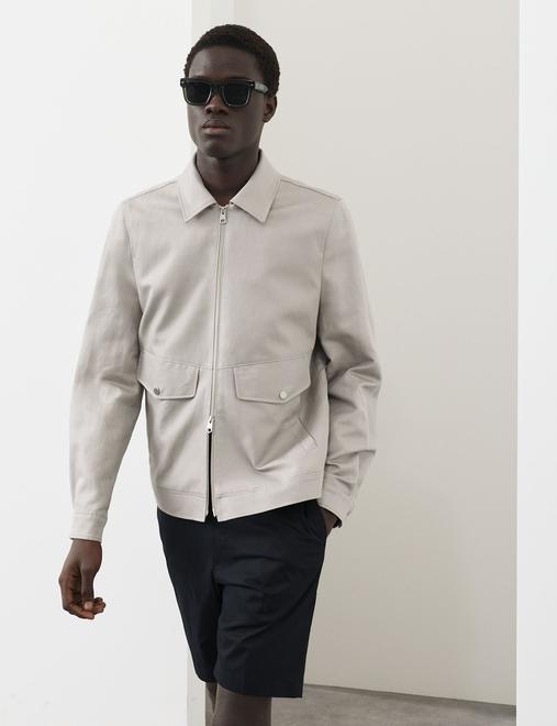 Cotton Rich Harrington Jacket with Linen