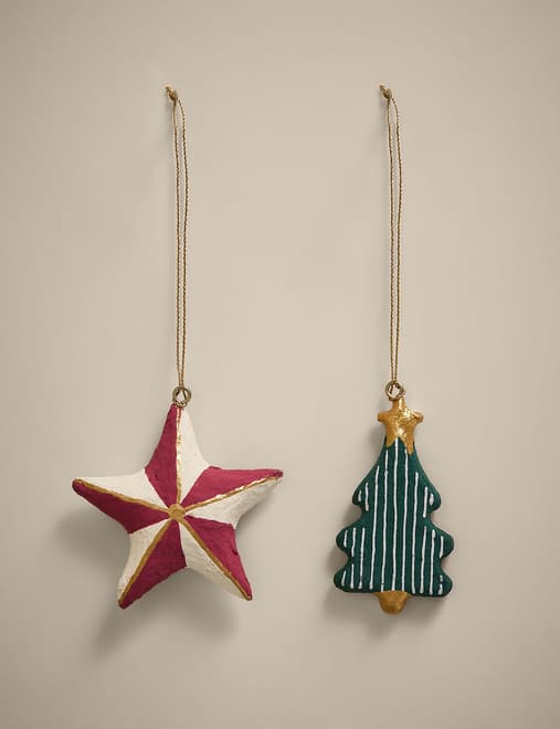 2pk Hanging Christmas Icon Decorations