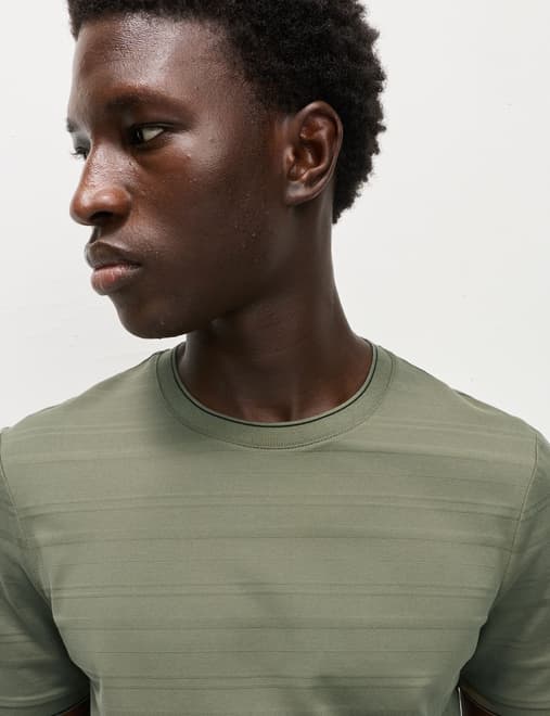 Pure Cotton Textured T-Shirt