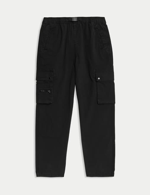 Relaxed Denim Cargo Trousers (6-16 Yrs)