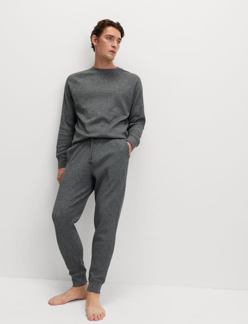 Pure Cotton Waffle Loungewear Sweatshirt