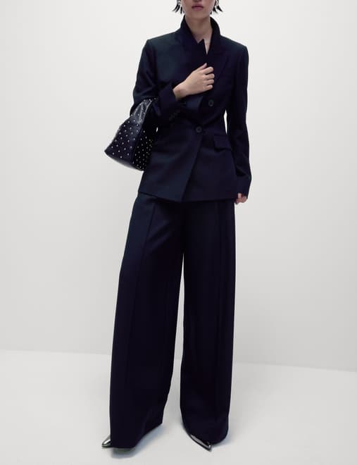 Tailored Wide Leg Trousers
