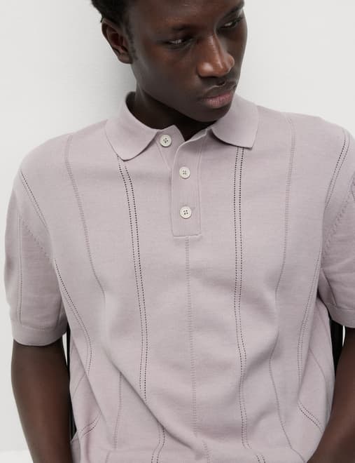 Pure Cotton Relaxed Fit Stich Polo