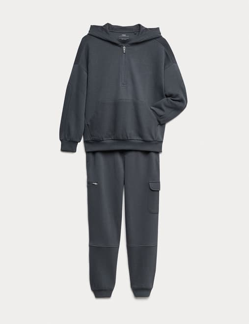 Cotton Rich Hoodie & Jogger Set (6-16 Yrs)