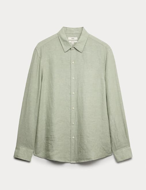 Regular Fit Pure Linen Shirt