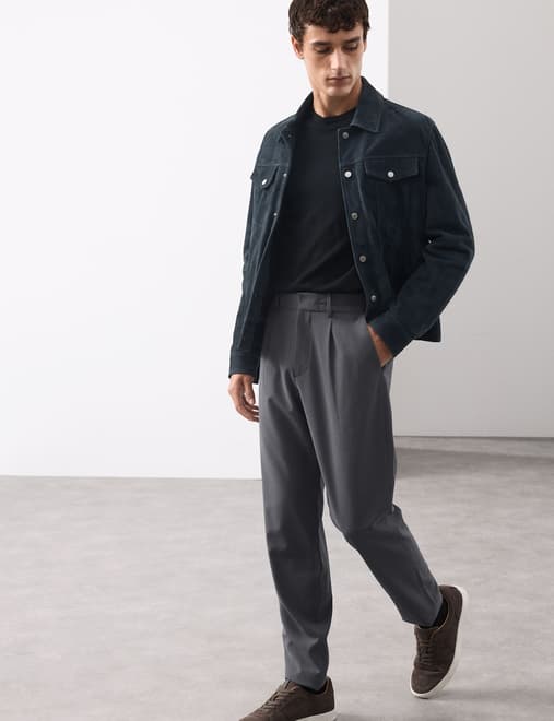 Wool Blend Performance Trousers