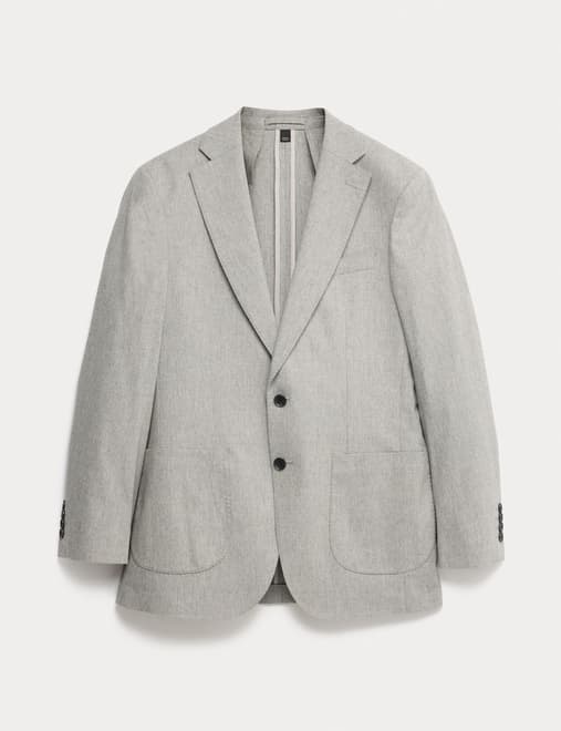 Tailored Fit Italian Wool Blend Performance Jacket