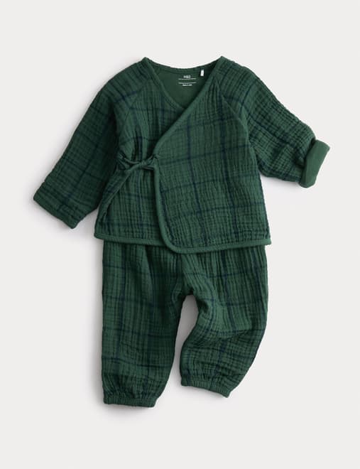2pc Cotton Rich Check Outfit (0-2 Yrs)