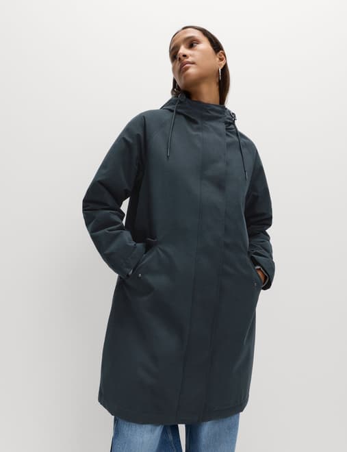 Hooded Longline Rain Jacket