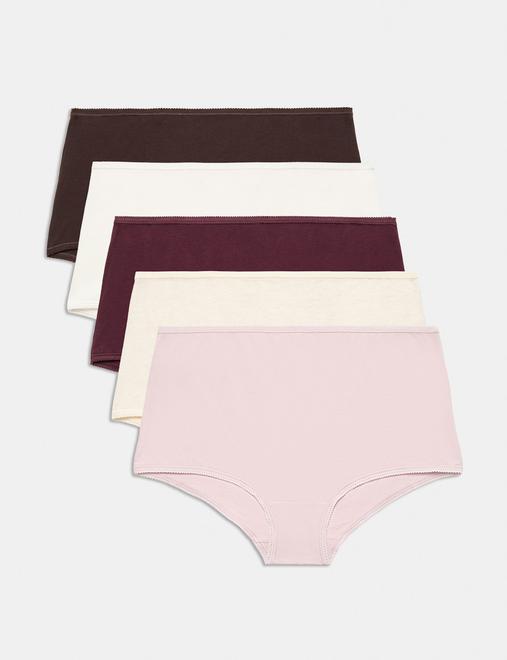 5pk Cotton Lycra® High Rise Shorts
