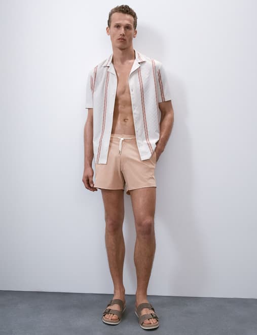 Mid Length Quick Dry Stretch Swim Shorts