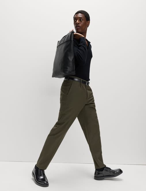 Tailored Fit Warm Handle Puppytooth Trousers