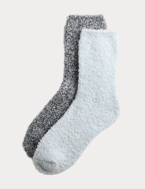2pk Cosy Ankle High Socks
