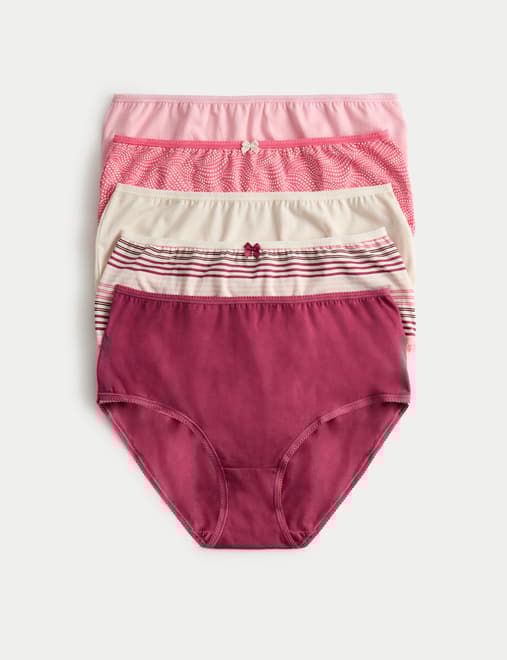 5pk Cotton Lycra™ Printed High Rise Shorts