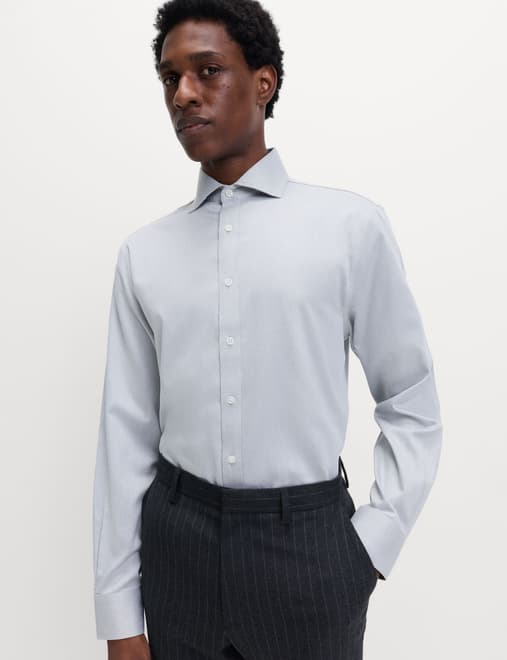 Regular Fit Ultimate Non Iron Cotton Textured Shirt