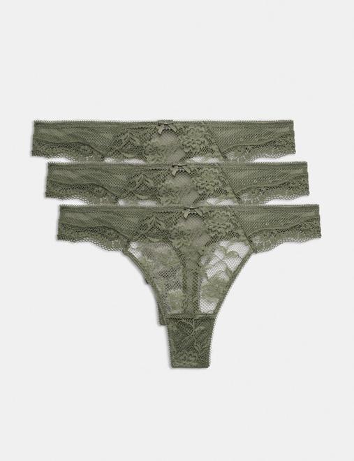3pk Jasmine Lace Thongs