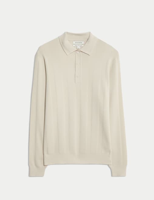 Extra Fine Merino Wool Blend Knitted Polo