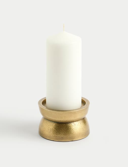Metal Pillar Candle Holder