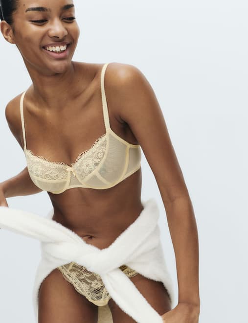 Jasmine Lace Wired Balcony Bra A-E