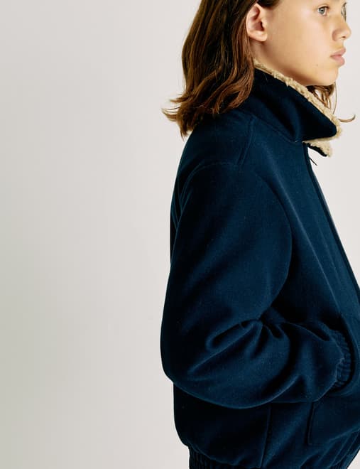 Borg Lined Bomber Jacket (6-16 Yrs)