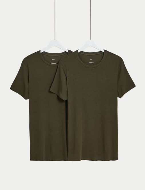 2 Pack Heatgen™ Light Thermal Short Sleeve Tops