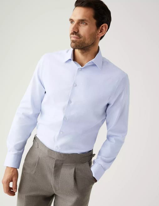 M&s tailored sale fit shirt