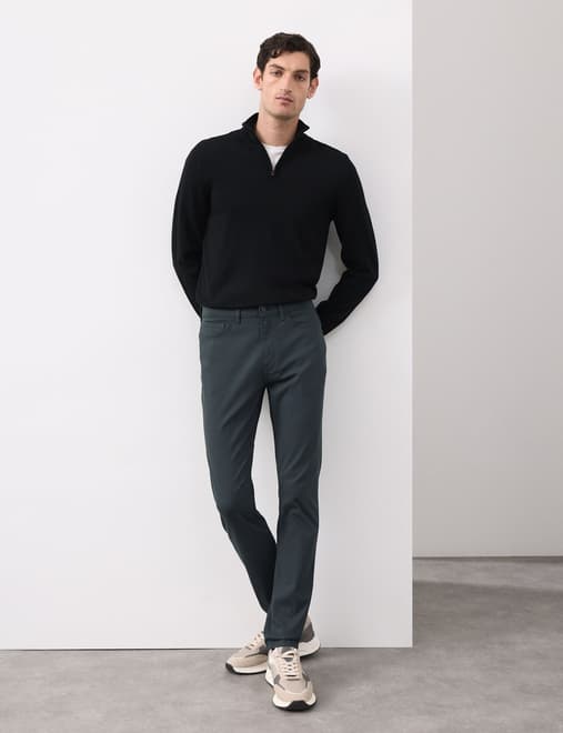 Cotton Rich Twill Performance Trousers