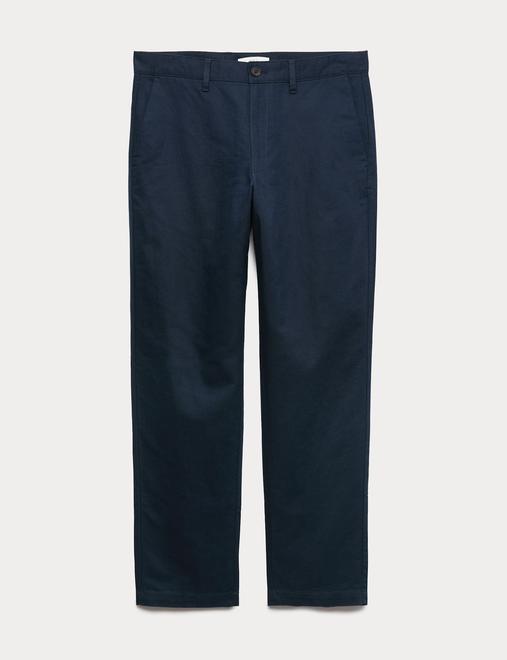 Regular Fit Linen Blend Chinos