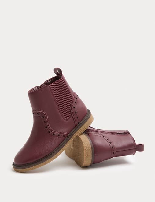 Kids' Leather Chelsea Boots (4 Small - 2 Large)