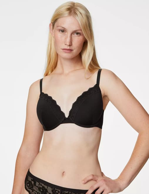 Buy Marks & Spencer Body Define™ Wired Push-Up Bra Padded Wired (32D) Black  at