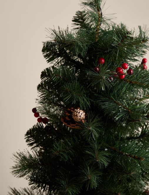 3ft Pre-Lit Berry Pine Christmas Tree