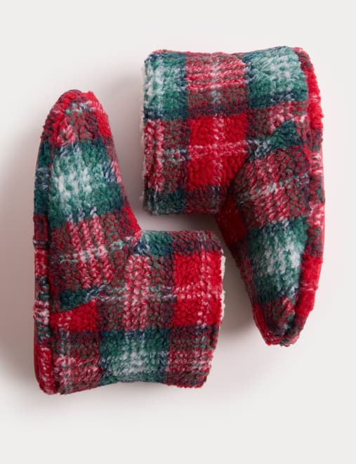 Kids' Check Slipper Boots (4 Small - 7 Large)