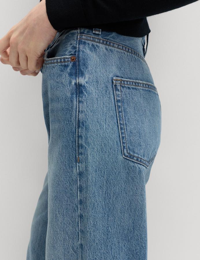 High Waisted Wide Leg Turn Up Jeans