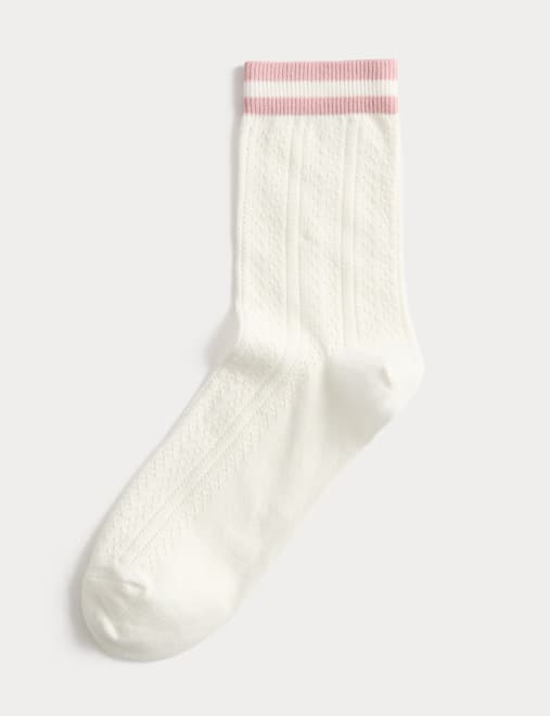 Cotton Rich Pelerine Stripe Crew Socks