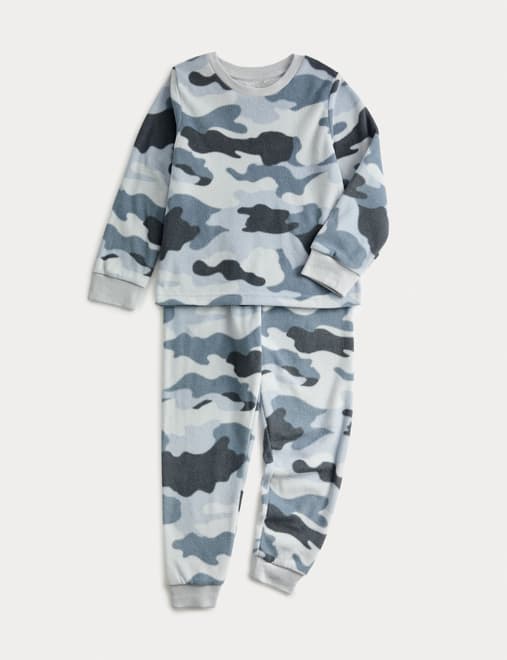 Fleece Camouflage Pyjamas (1-16 Yrs)