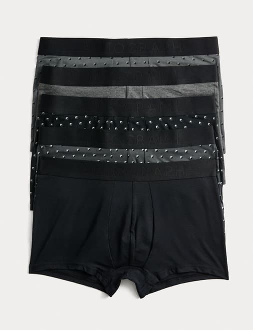 5pk Supima® Cotton Modal Geo Hipsters