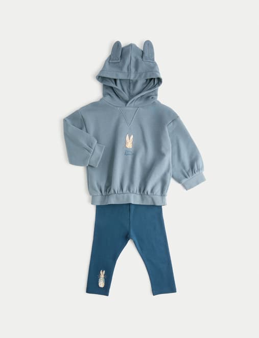 2pc Cotton Rich Peter Rabbit™ Hoodie Outfit (0-3 Yrs)