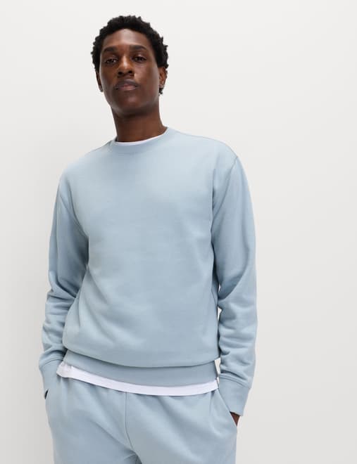 Cotton Rich Relaxed Fit Crew Neck Sweatshirt